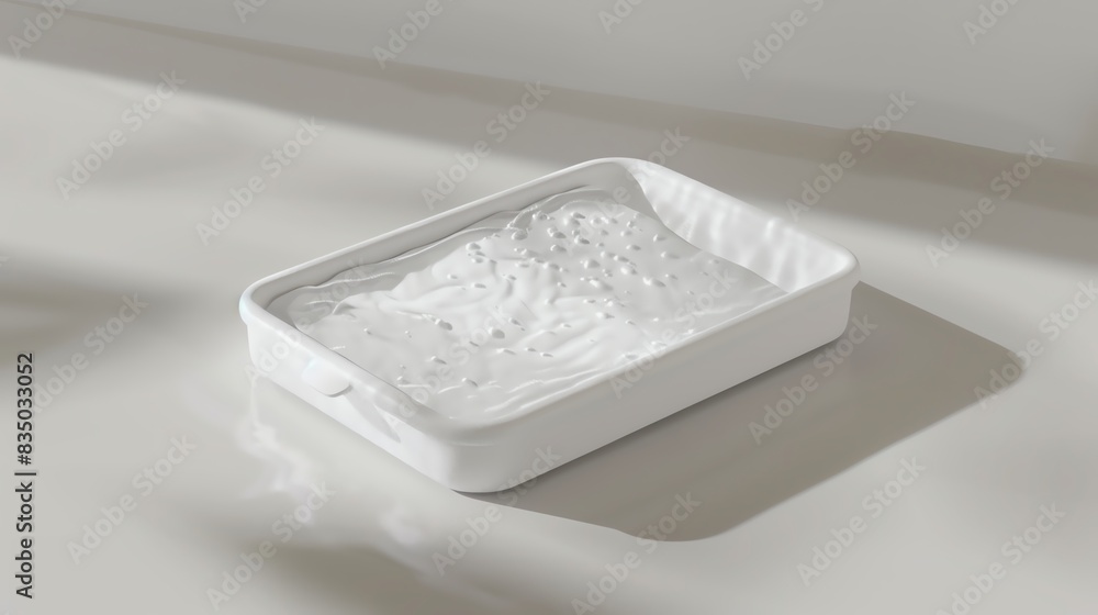 A 3D render of an alcohol prep pad partially opened, revealing the pad inside A 3D render of an alcohol prep pad partially opened, revealing the pad inside
