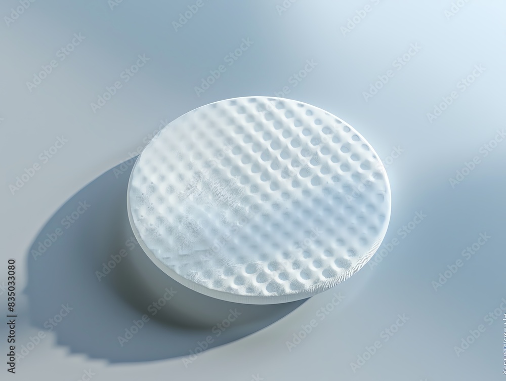 A 3D render of an alcohol prep pad with a subtle pattern design A 3D render of an alcohol prep pad with a subtle pattern design