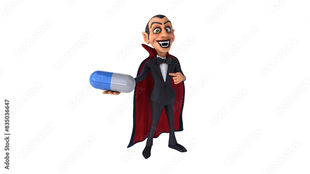 Fun 3D cartoon vampire illustration Fun 3D cartoon vampire illustration