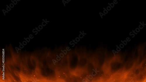 Burning Fire and Flames on Black Background | Fire Animation Background Motion Graphic 