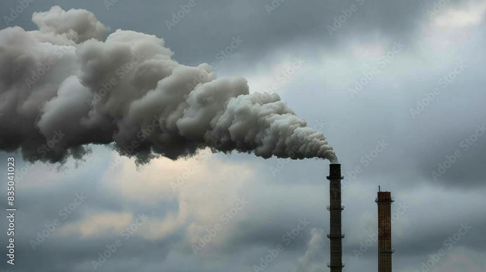 Photo of Pollution from Factory Chimney Emitting Carbon Smoke Photo of Pollution from Factory Chimney Emitting Carbon Smoke