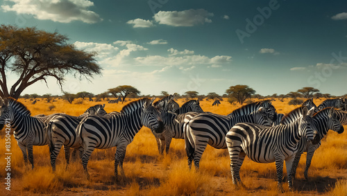 Zebra in Botswana National Park fauna