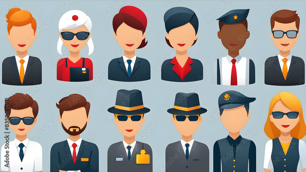 People icon. Employee icon symbol vector illustration. Generative AI People icon. Employee icon symbol vector illustration. Generative AI