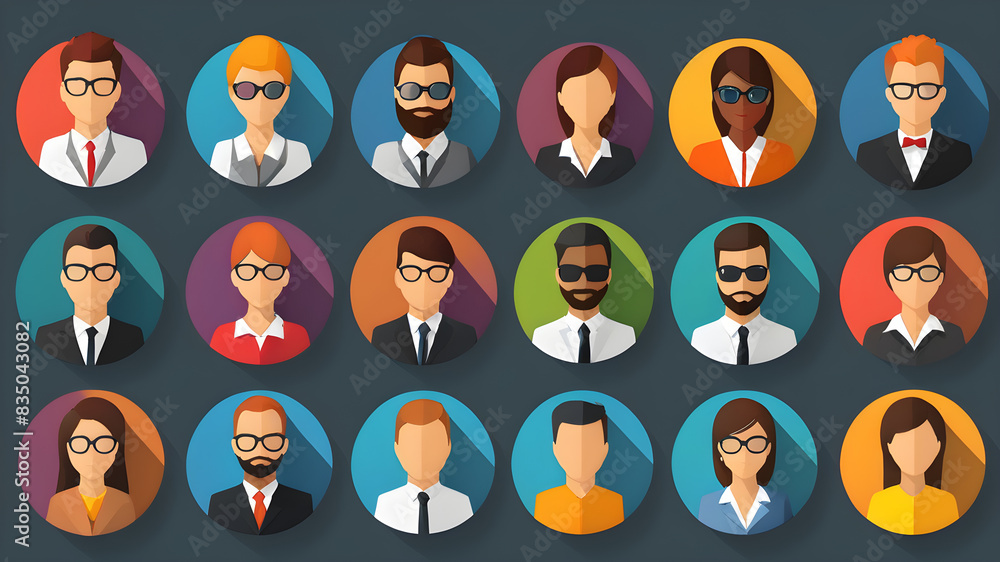 People icon. Employee icon symbol vector illustration. Generative AI