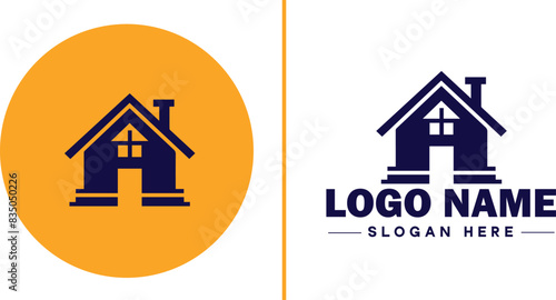 Auction house icon Auction gallery Auction center Auction mart flat logo sign symbol editable vector