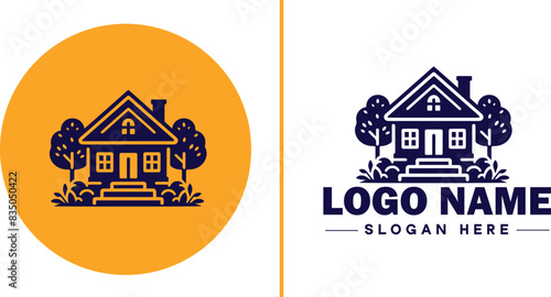 Auction house icon Auction gallery Auction center Auction mart flat logo sign symbol editable vector