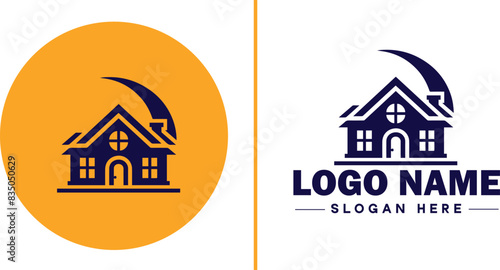 Auction house icon Auction gallery Auction center Auction mart flat logo sign symbol editable vector