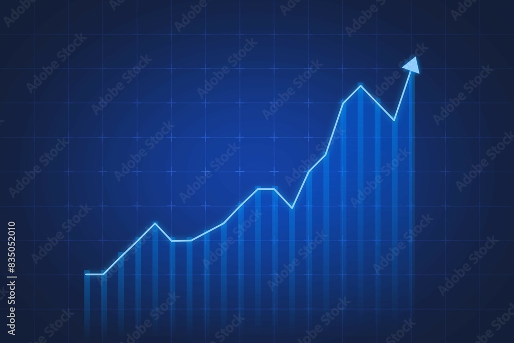 Financial growth chart background. Market chart of business increase stock graph. Success diagram exchange Financial growth chart background. Market chart of business increase stock graph. Success diagram exchange