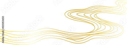 Abstract retro wavy landscape lines