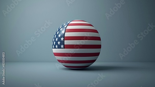 An icon of the American flag inside a circle, providing a clean and modern look