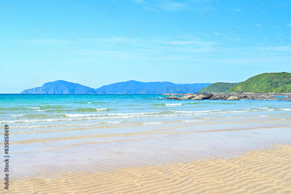 茂串海水浴場 きれいな海の風景 熊本県天草市 茂串海水浴場 きれいな海の風景 熊本県天草市