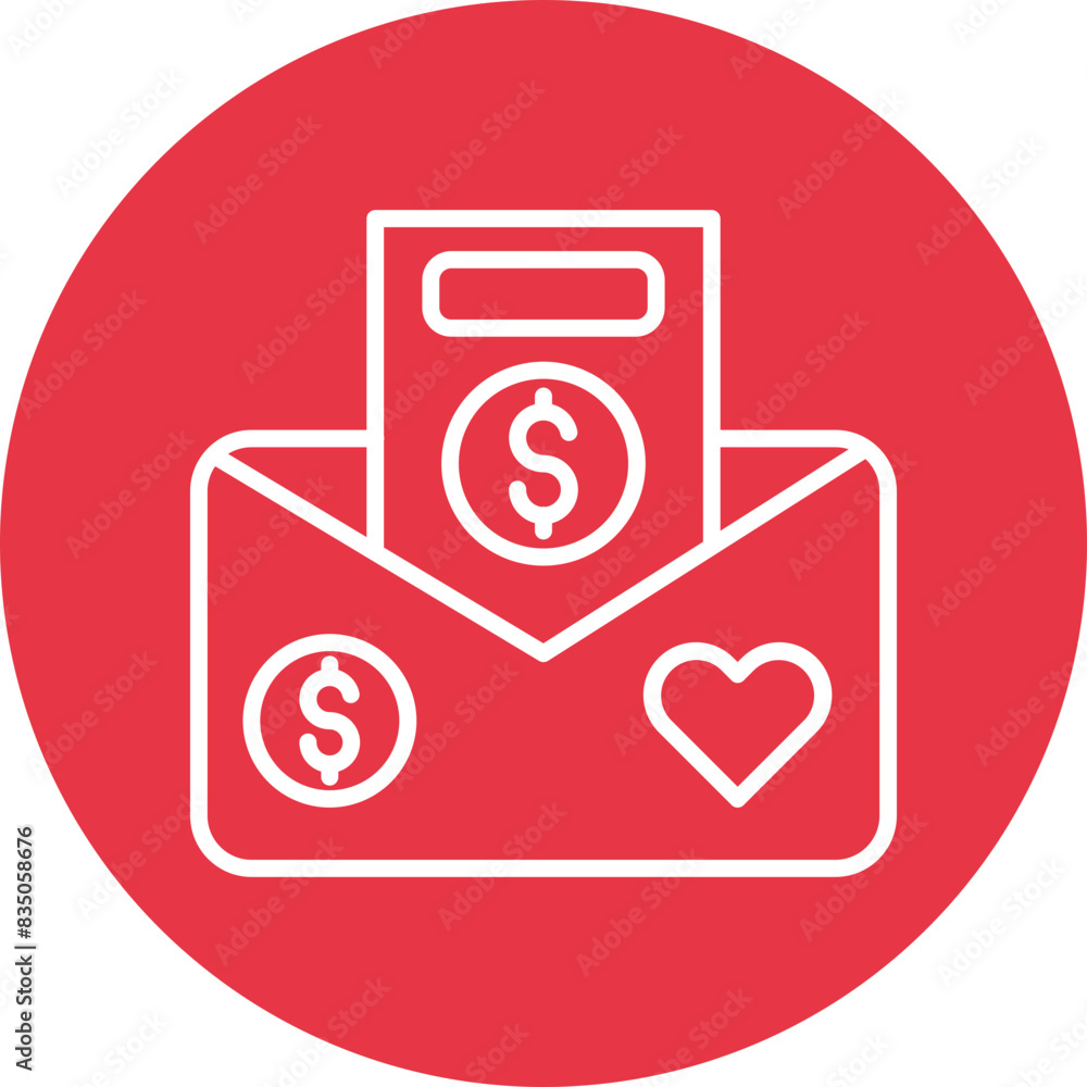 Donation Receipt line circle icon Donation Receipt line circle icon