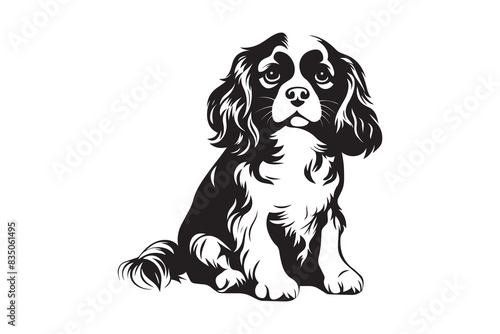 Cavalier King Charles Spaniel dog - isolated vector illustration
