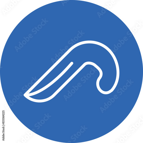 Shoehorns line circle icon