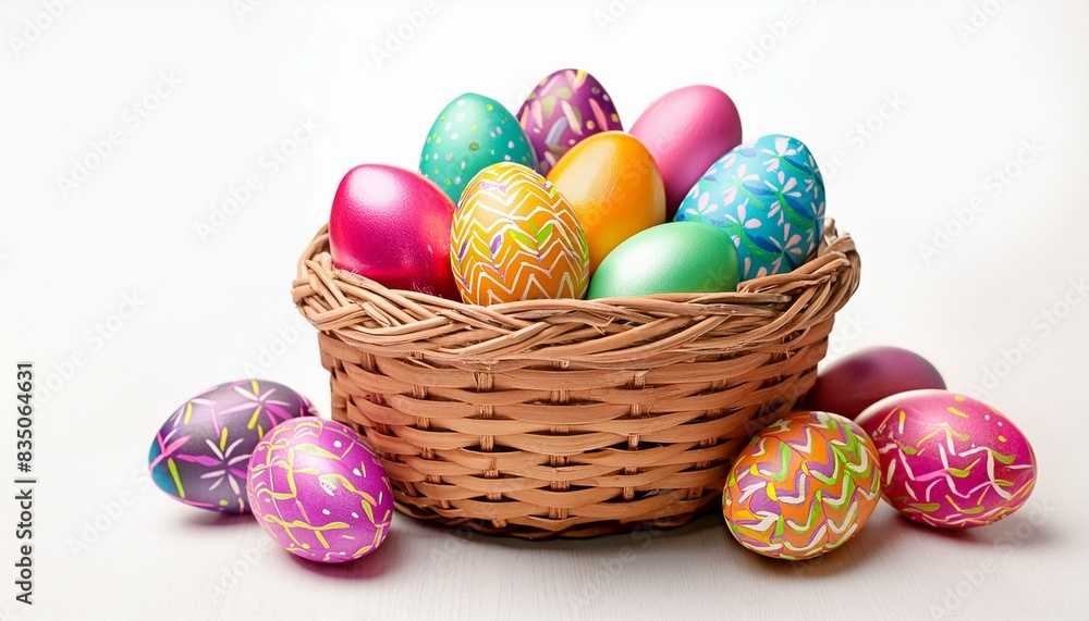 Easter Eggs in a Basket Easter Eggs in a Basket