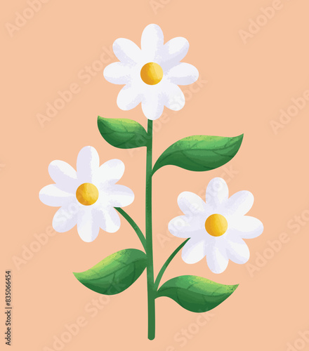 three white flowers blossom spring