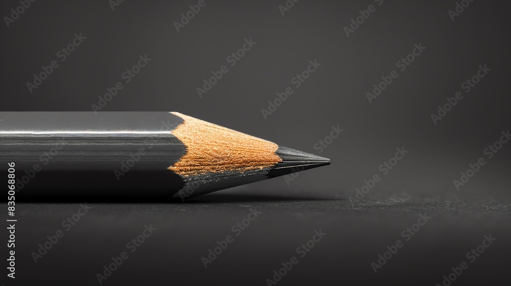 Obraz premium graphite pencil flat design front view artist studio theme animation vivid