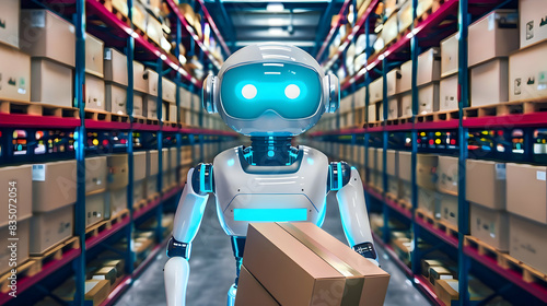 Wallpaper Mural warehouse robot - automation, fulfillment, logistics  Torontodigital.ca