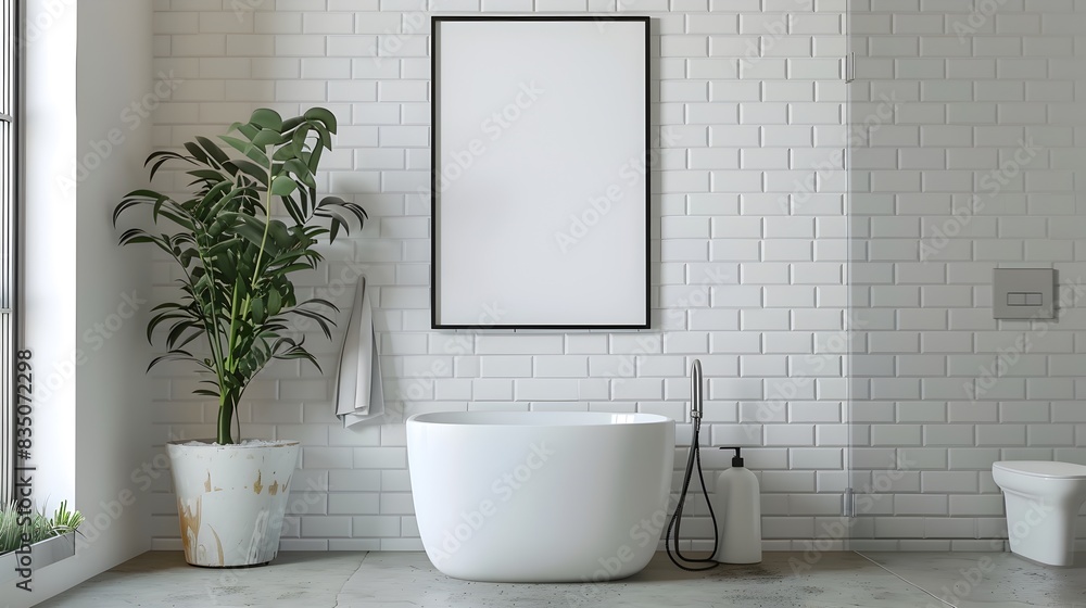Serene and Elegant Bathroom Oasis with Natural Accents Serene and Elegant Bathroom Oasis with Natural Accents