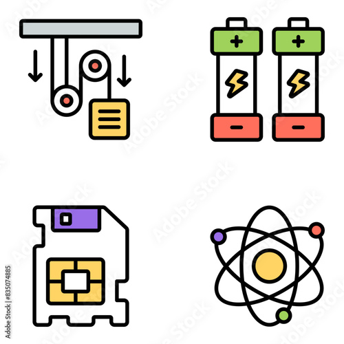 Set of Smart Technology Flat Icons

