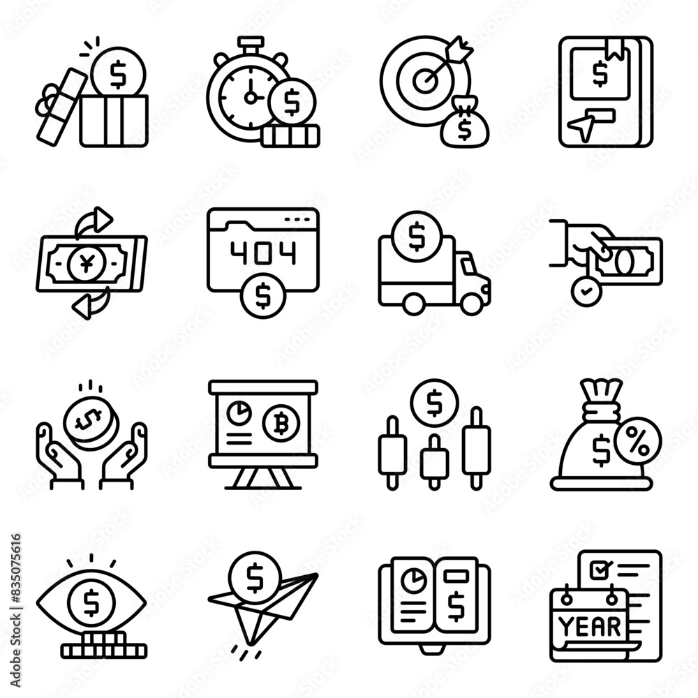 Pack of Finance and Banking linear Icon
Pack of Finance and Banking linear Icon