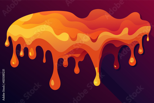 a melting liquid substance on a purple background, Fluid gradients melting into each other like molten lava