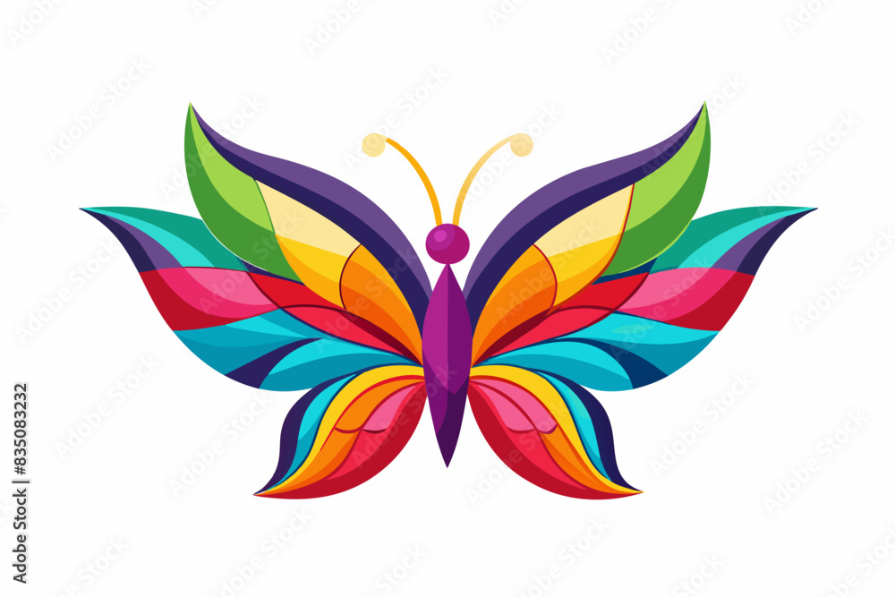a colorful butterfly logo, A vibrant explosion of colors representing a majestic abstract butterfly logo a colorful butterfly logo, A vibrant explosion of colors representing a majestic abstract butterfly logo