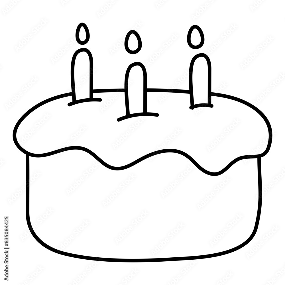 A perfect design icon of birthday cake
A perfect design icon of birthday cake