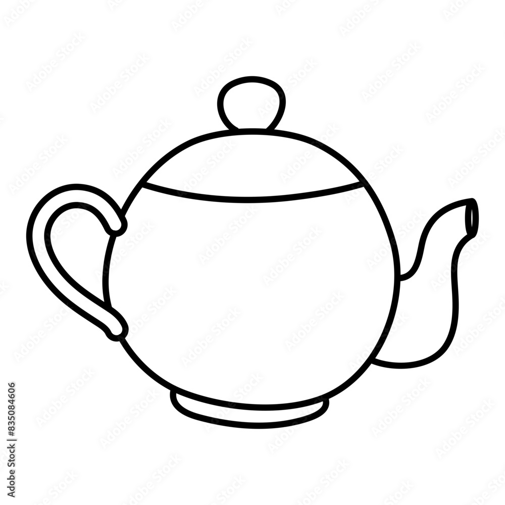 A linear design icon of teapot
A linear design icon of teapot
