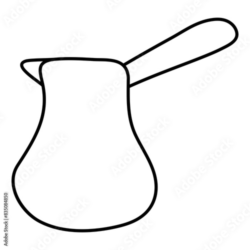 Trendy design icon of cezve

