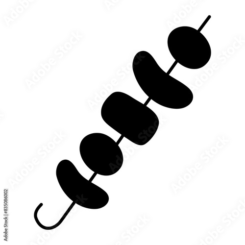 A unique design icon of bbq skewer


