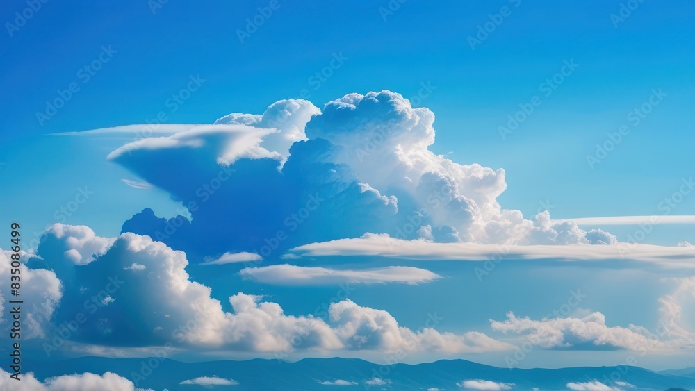 Fototapeta premium color image in the form of clouds in light colors 