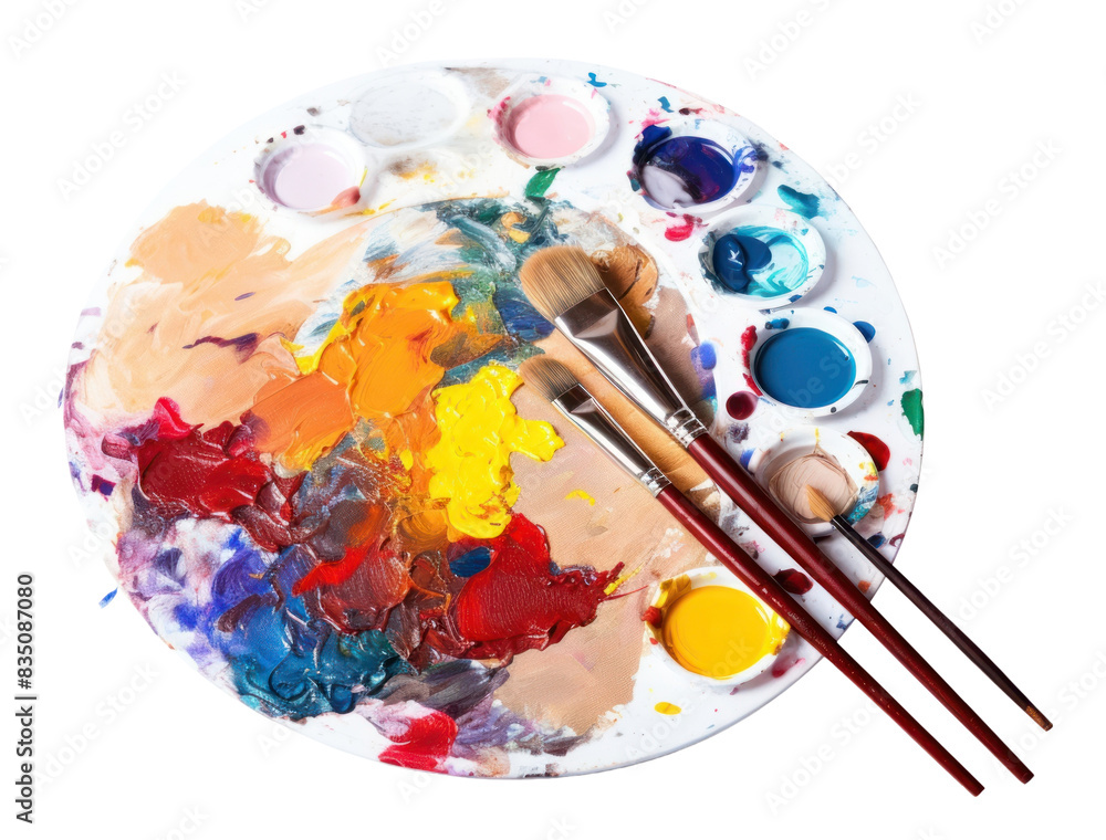PNG Palette brush paint art. PNG Palette brush paint art.