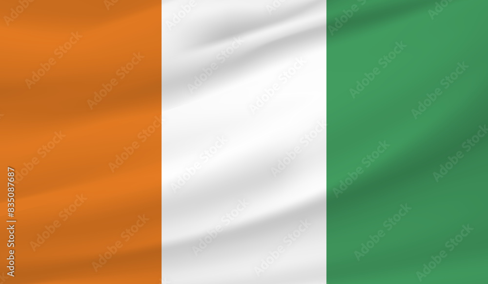 Ireland National Flag waving Irish flag 3d Ireland National Flag waving Irish flag 3d
