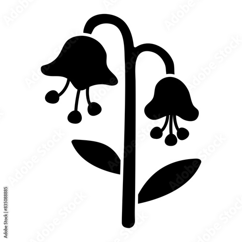 Creative design icon of bluebell flowers 

