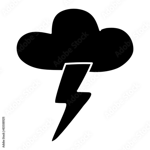Thunderstorm icon in perfect design

