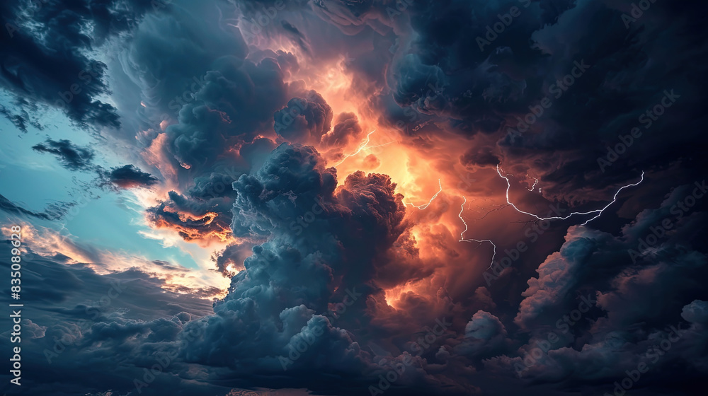Cloudy Sky with Heavy Clouds Landscape Background Cloudy Sky with Heavy Clouds Landscape Background