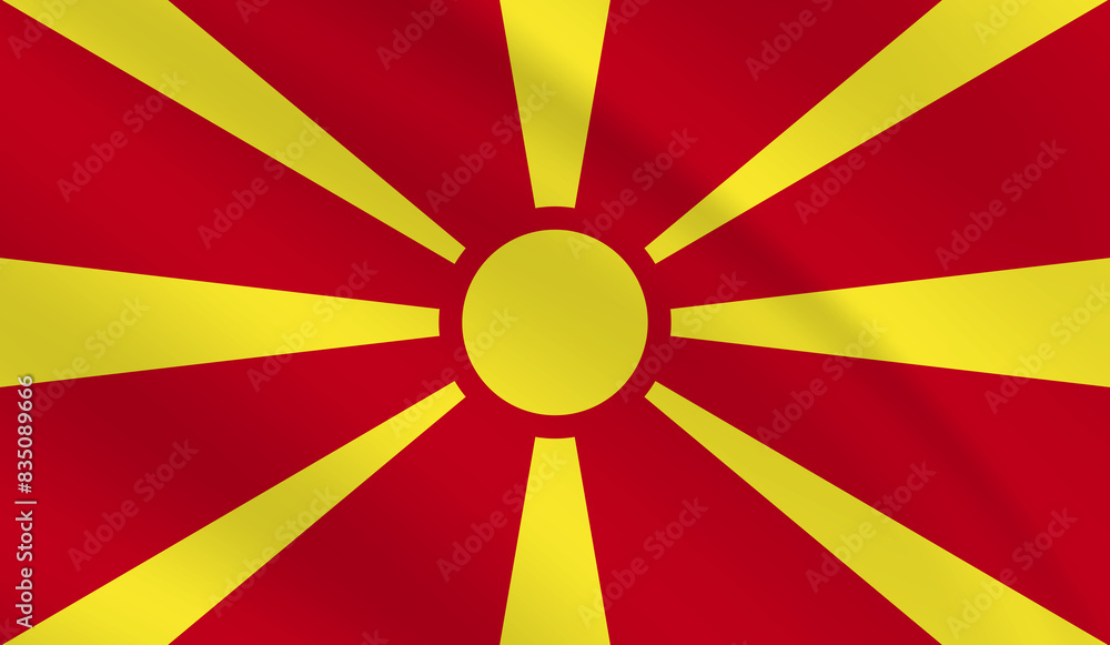 Macedonia National Flag Photo 4k Flag waving 3d Macedonia National Flag Photo 4k Flag waving 3d