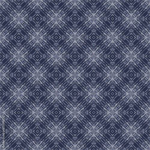 Ikat ethnic seamless pattern design. Geometric ethnic traditional design for background, wallpaper, carpet, clothing, batik, textile, embroidery, sarong
