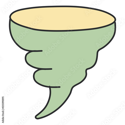 A flat design icon of typhoon 

