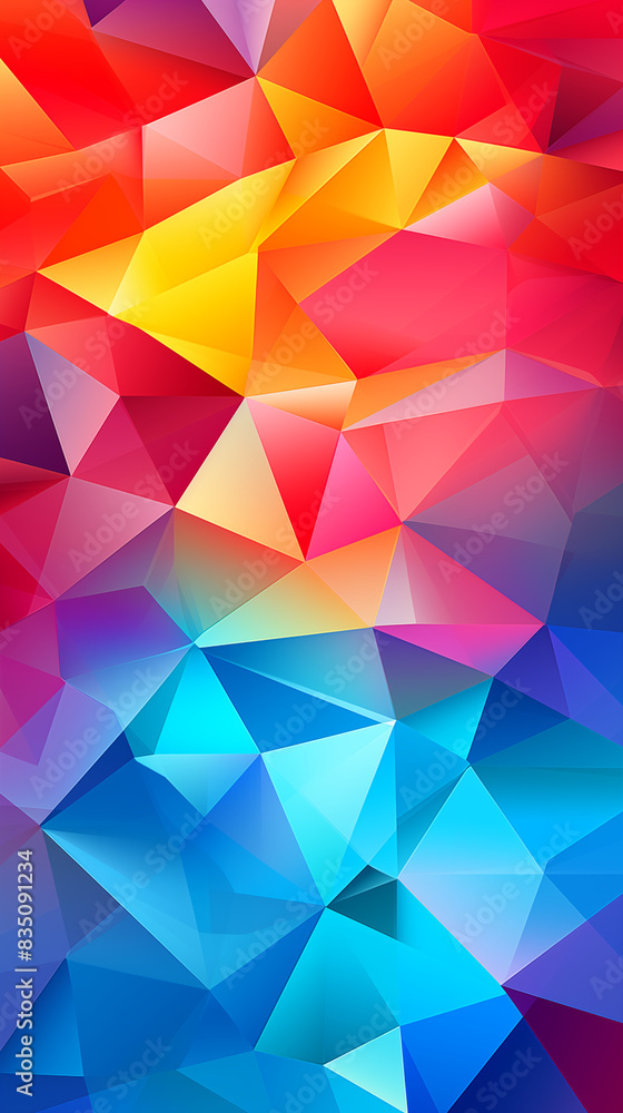 Geometric Abstract Image Pattern Background, Interlocking Squares in Primary Colors, Wallpaper, Background, Cell Phone Cover and Screen, Smartphone, Computer, Laptop, 9:16 Format - PNG