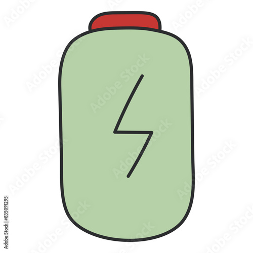 A flat design icon of mobile battery

