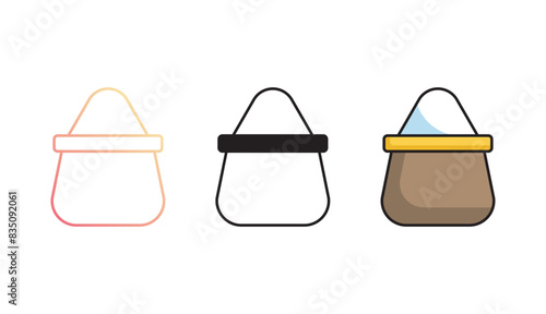 Flour icon design with white background stock illustration