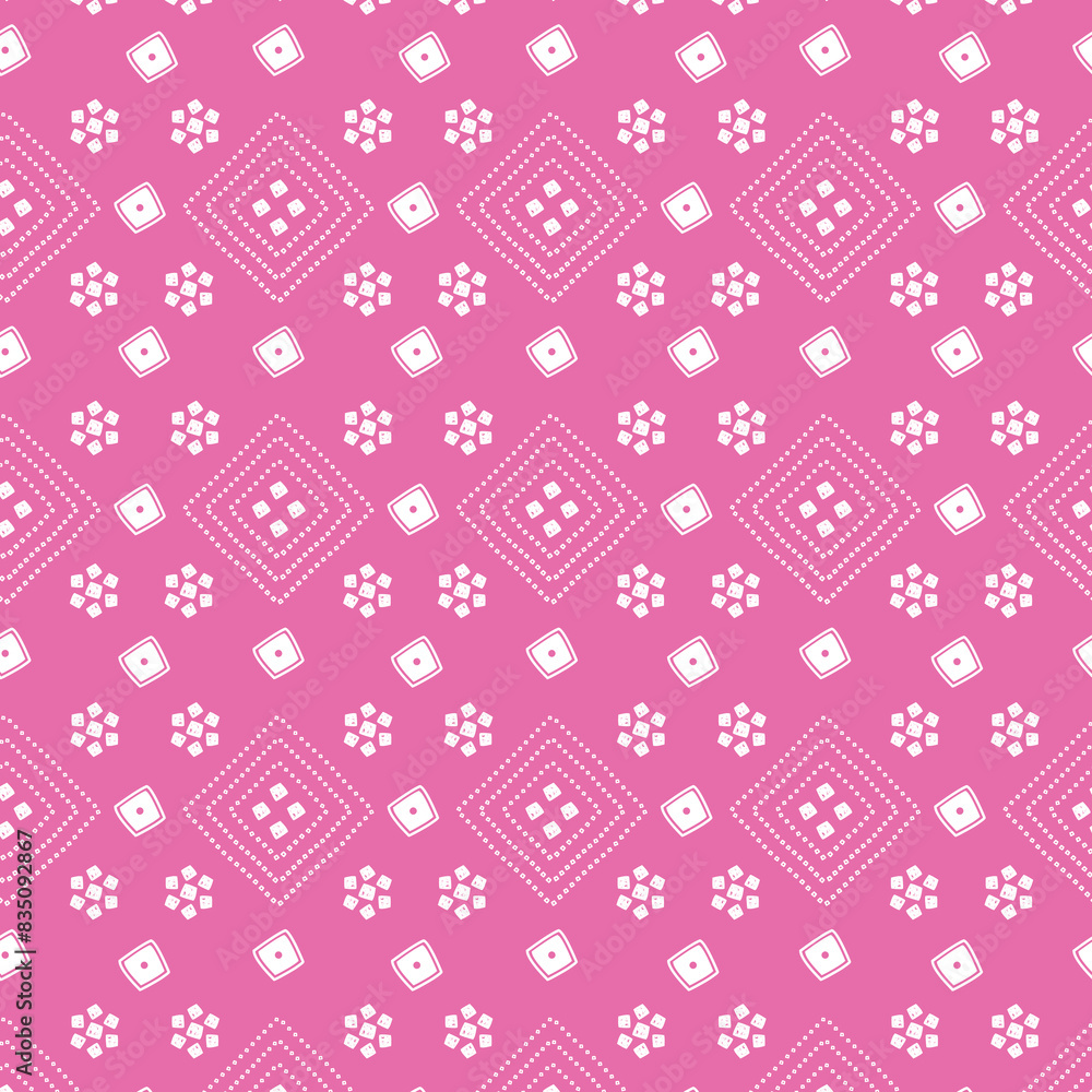 Beautiful Pink Bandhani Batik Pattern Design Beautiful Pink Bandhani Batik Pattern Design