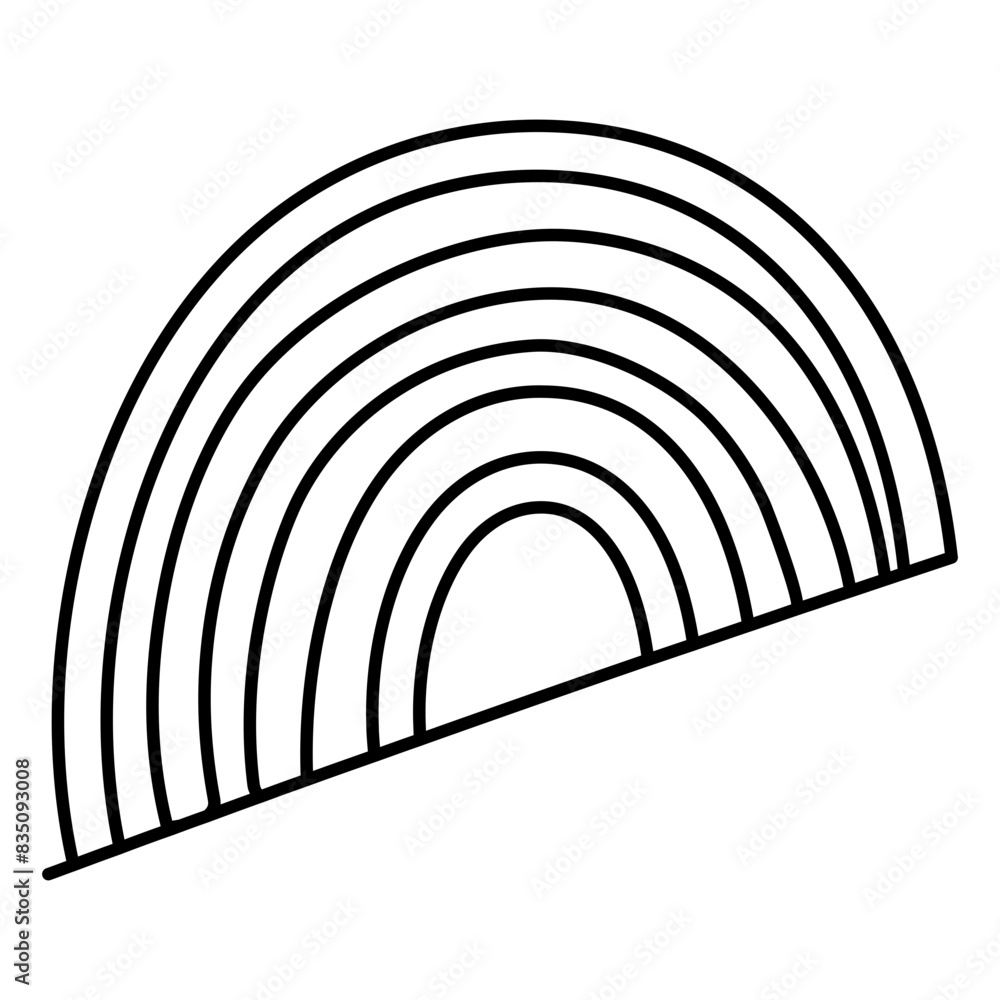 An eye catching icon of rainbow, linear style
An eye catching icon of rainbow, linear style