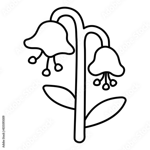 Creative design icon of bluebell flowers 

