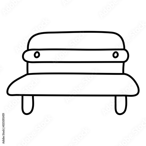 Editable design icon of outdoor bench 


