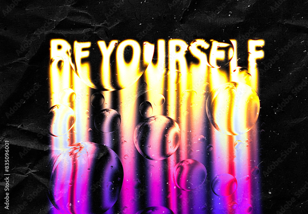 Rainbow Distort Liquid Text Effect Mockup Stock Template | Adobe Stock