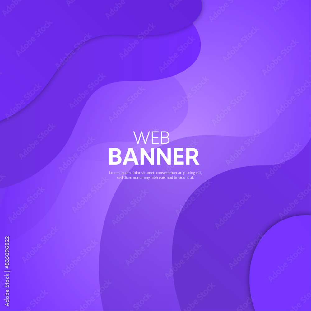 Abstract background with wave, Purple web banner Abstract background with wave, Purple web banner