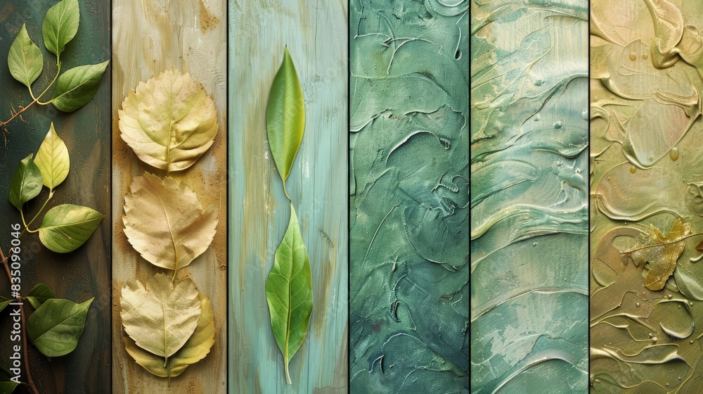 Nature-Inspired Textures: Depict a background with textures inspired by ...